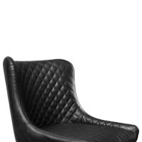 LUX205 - Luxe Faux Leather Bar Stool Black Detail_2