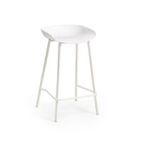 Renzo White Bar Stool