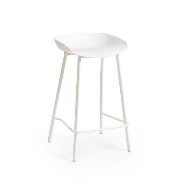 Renzo White Bar Stool