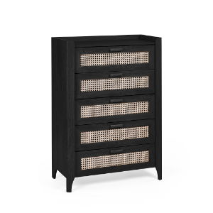 SYDNEY 5 DRAWER CHEST - BLACK ASH