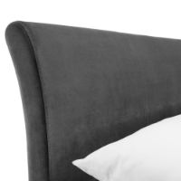 CAPRI BED WITH DRAWERS DARK GREY VELVET 180CM