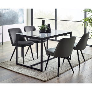 SET OF 2 BURGESS DINING CHAIRS - GREY