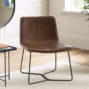 Joren PU Leather Accent Chair - Brown
