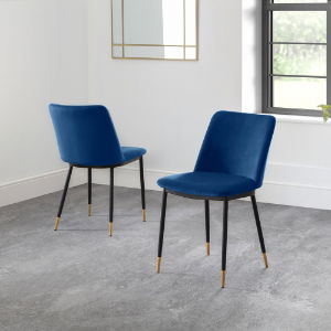 SET OF 2 DELAUNAY DINING CHAIRS - BLUE