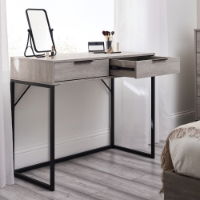 Bali 2 Drawer Dressing Table/Desk - Grey Oak