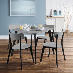 SET OF 2 CASA DINING CHAIRS GREY/BLACK