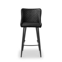 LUX205 - Luxe Faux Leather Bar Stool Black Cutout_2