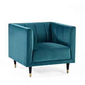 SAL401 - Salma Scalloped Back Chair Teal Cutout_1