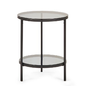 CHI023 - Chicago Circular Lamp Table with Shelf Cutout_1