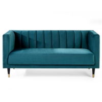 SAL402 - Salma Scalloped Back 2 Seater Teal Cutout_2