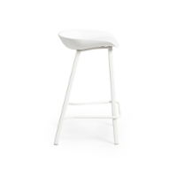 Renzo White Bar Stool - Side