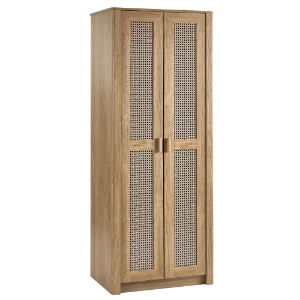 SYD005 - Sydney Rattan Effect 2 Door Wardrobe Cutout_1