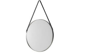 Opera Round Pewter Mirror