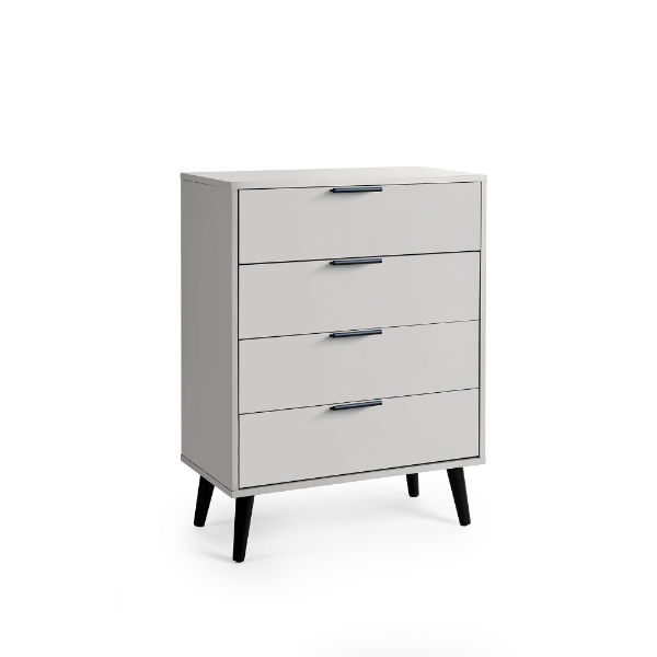 ALBA 4 DRAWER CHEST - SOFT CLOSE - SILK GREY