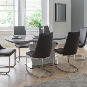 SET OF 2 COMO CANTILEVER DINING CHAIRS