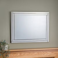 Deco Frameless Wall Mirror Roomset