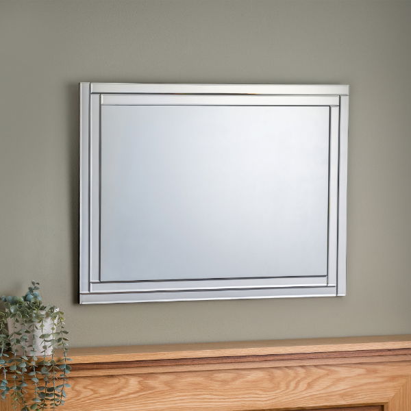 Deco Frameless Wall Mirror Roomset