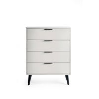 ALBA 4 DRAWER CHEST - SOFT CLOSE - SILK GREY