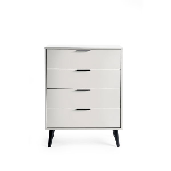 ALBA 4 DRAWER CHEST - SOFT CLOSE - SILK GREY