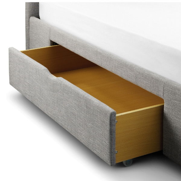 Capri Fabric Bed Grey - Empty Drawer