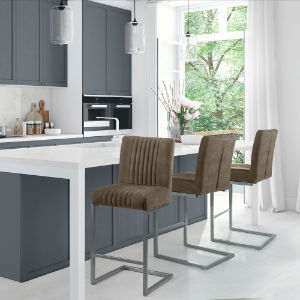 SET OF 2 BROOKLYN BARSTOOLS - CHARCOAL GREY